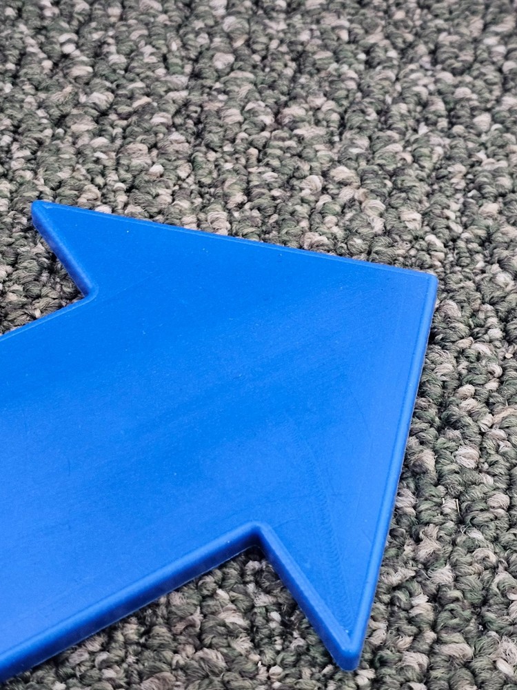 (QTY 6) Gopher Directional Arrow Poly Spots Blue