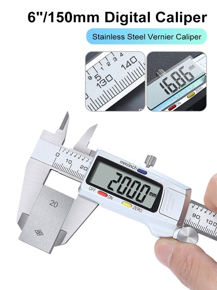 Caliper Digital Tool Digital Calibrator DIGITAL CALIBER Vernier Digital Metal 6"