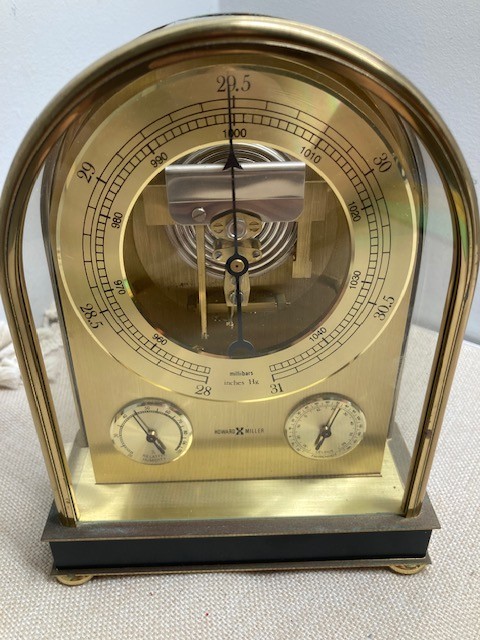 Howard Miller Solid Brass Ships BAROMETER Measures Pressure Temperature Humidity