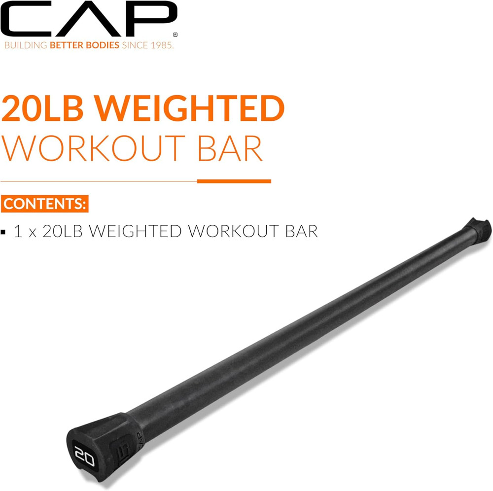 CAP Barbell Weighted Workout Bar | 5-20 Lb | Multiple Options