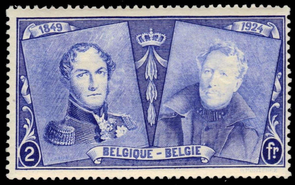 BELGIUM 182 - Belgian Postage 75th Anniversary (pb82034)