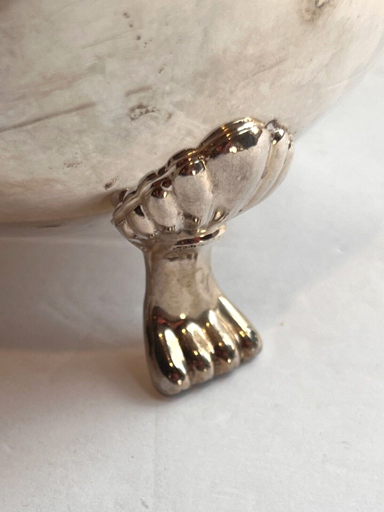Vintage Silver plate footed Water Pitcher with ice guard-Leonard