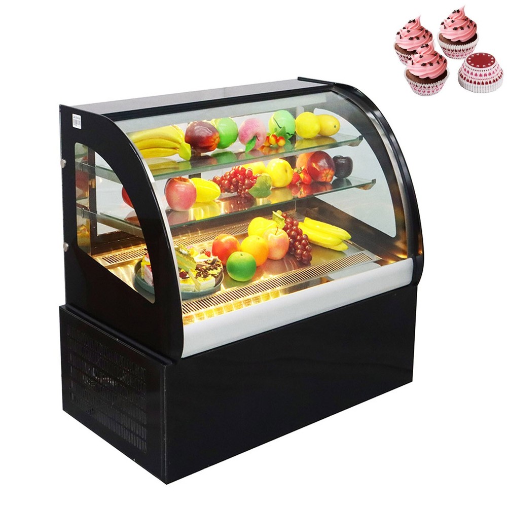 Countertop Display Refrigerators Cake Bakery Showcase Drinking Cooler w/LED 220V
