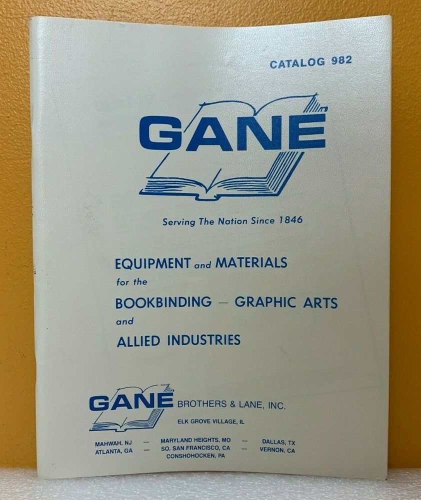 Gane Brothers & Lane, Inc. Catalog 982.