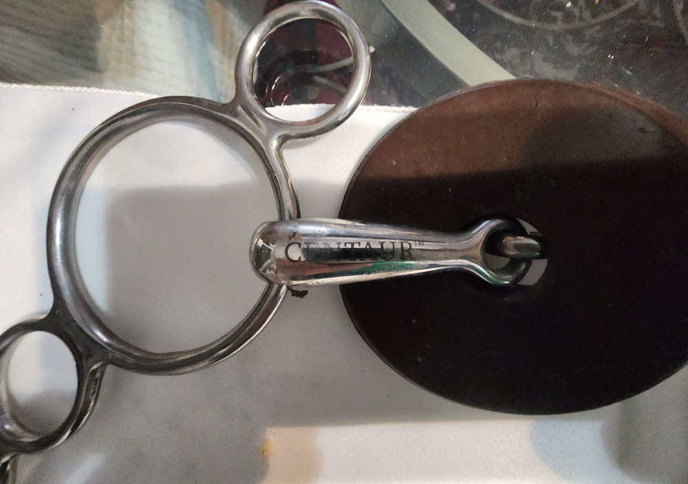 Centaur 3 ring horse bit, Stainless, 5 "