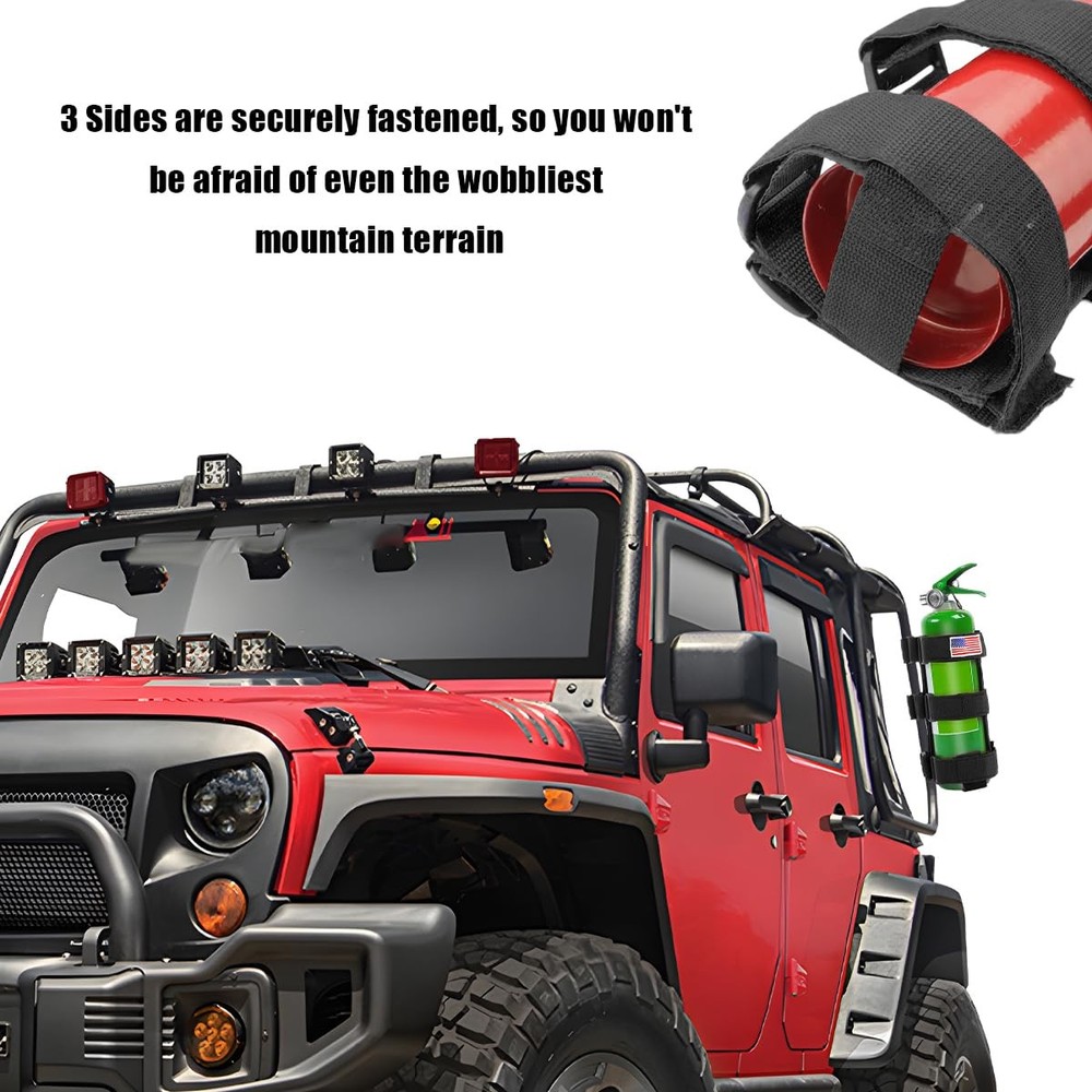 MTRPS Fire Extinguisher Holder, Adjustable Roll Bar Fixed Black