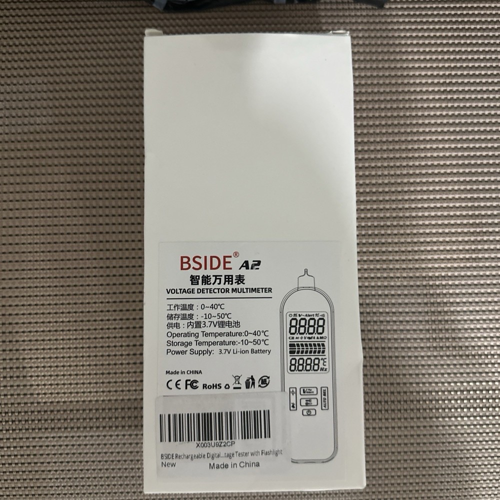 BSIDE A2 Digital Multimeter Auto Range DC/AC Voltage Meter Resistance True RMS