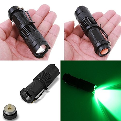 Single Mode Green LED Flashlight, 150 Yard Long Range, High Power, Night