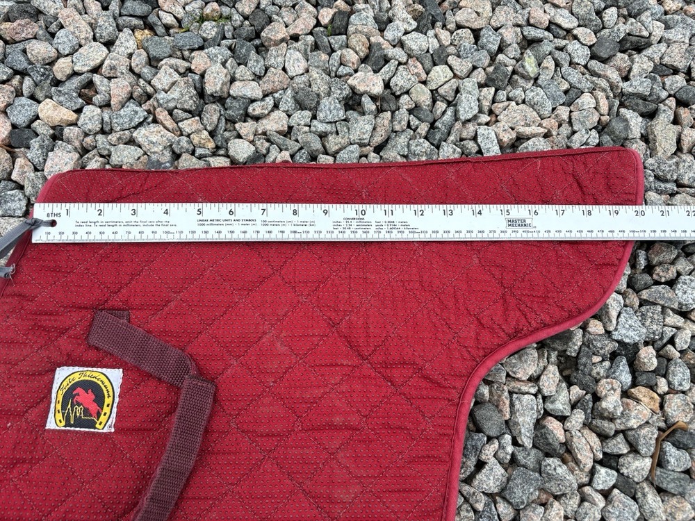 Pony Size Thick Red Countered English Saddle Blanket