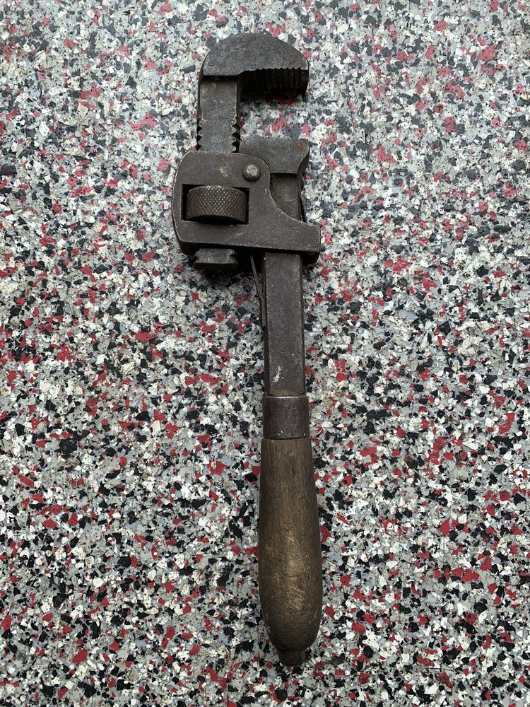 Vintage Monkey Pipe Wrench Antique Tool