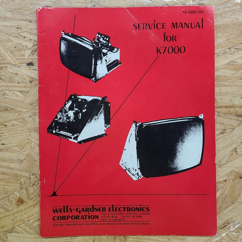 K7000 arcade owner's manual