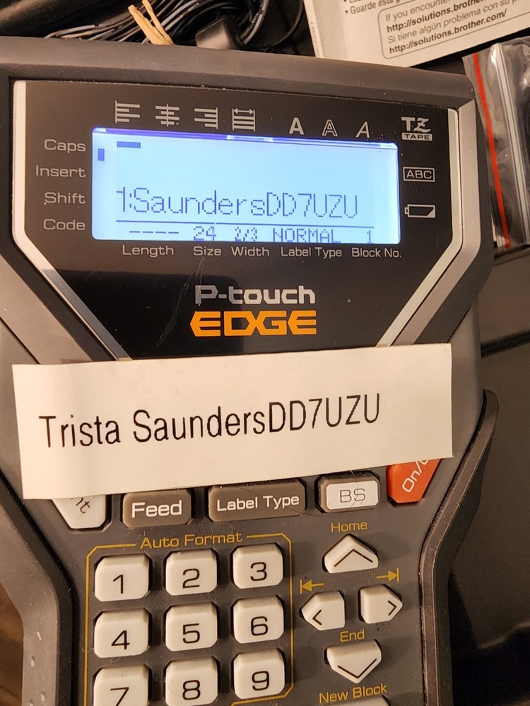 Brother P-touch EDGE Electronic Label Maker PT-7500 Tested Working
