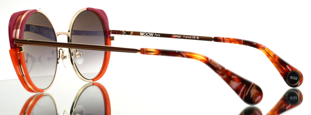 WOOW Super Wild 1 3053 Solid Raspberry Womens Gradient Sunglasses 49-18-140