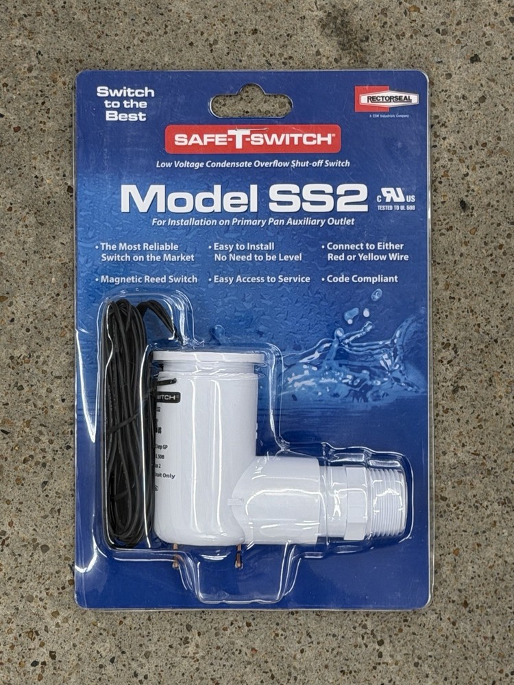 RectorSeal Safe-T-Switch SS2 Low Voltage Condensate Overflow Switch