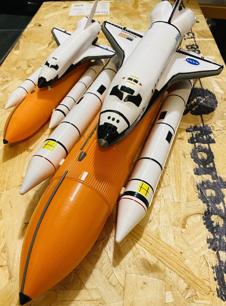 NASA Space Shuttle Full Launch Stack Model Assembled Display Rocket Model