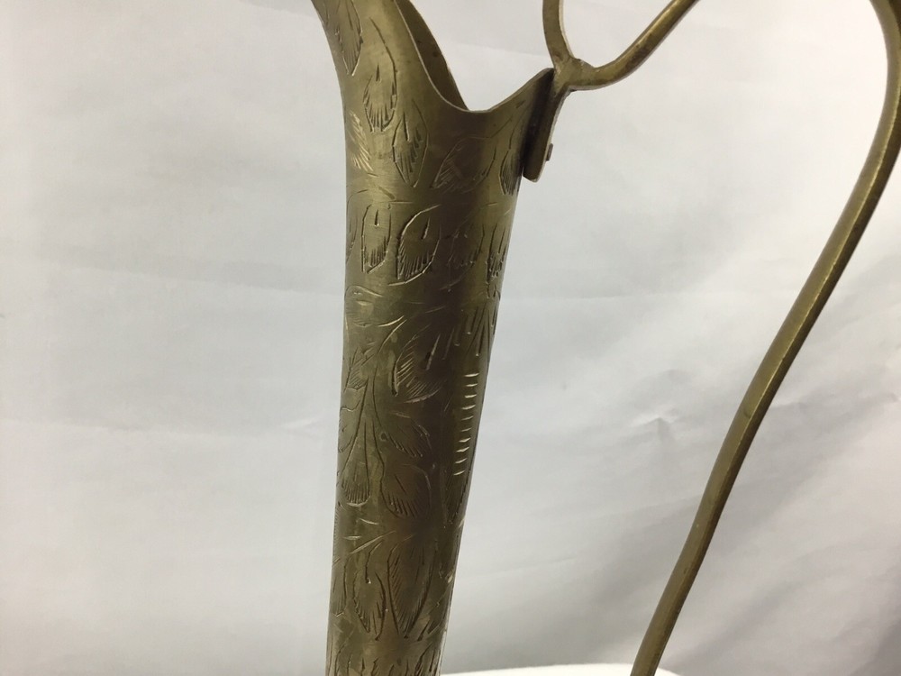 Vintage Brass Small Pitcher Wine Decanter Handle