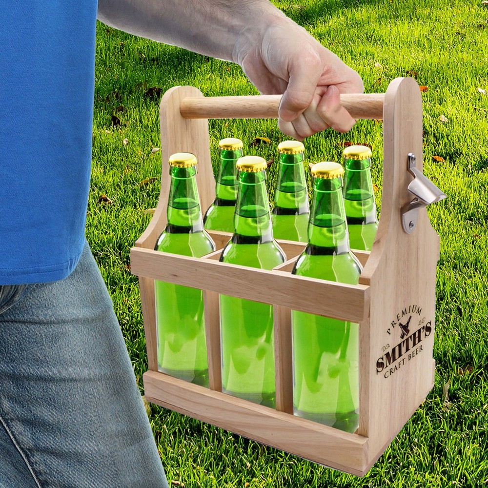 Personalized 6 Pack Beer Caddy Carrier