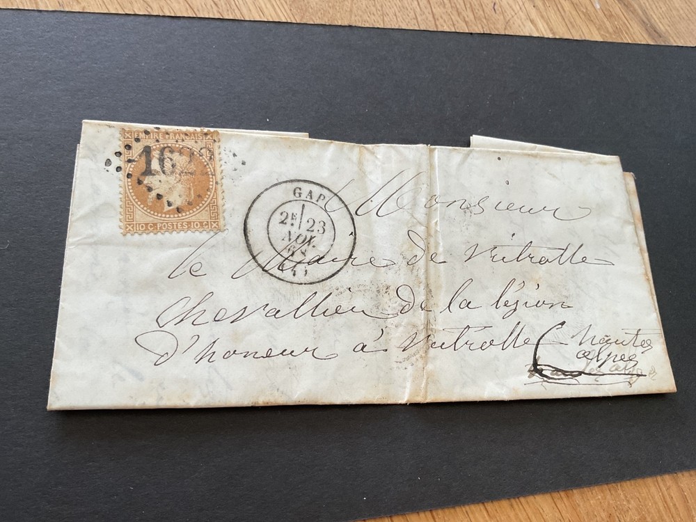 France 1868  stamp cover  B3287