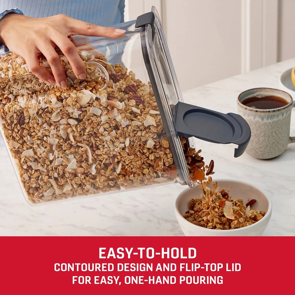 Rubbermaid Brilliance 18-Cup Cereal Pantry Storage, 2 Pack