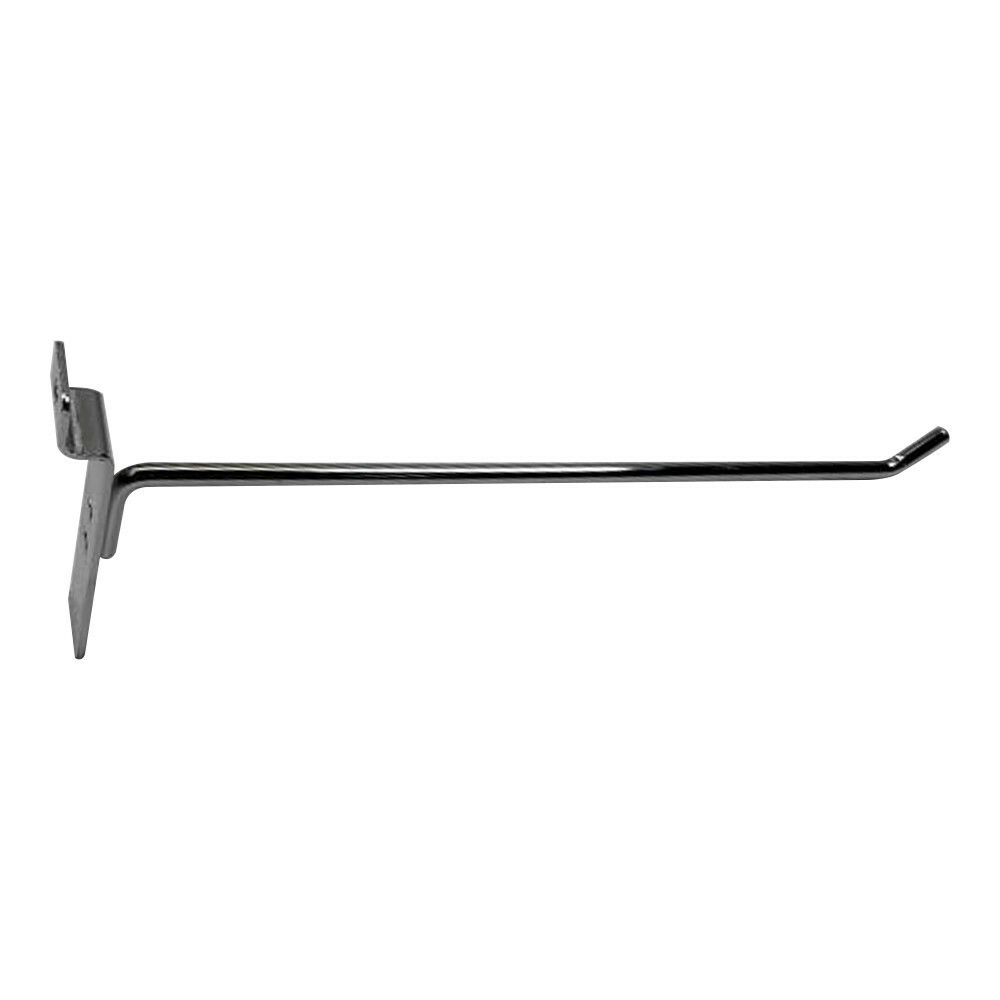 10" Slatwall Hooks,Chrome,Hanger Display,Display Panel Hooks Wire Metal 24Pc Set