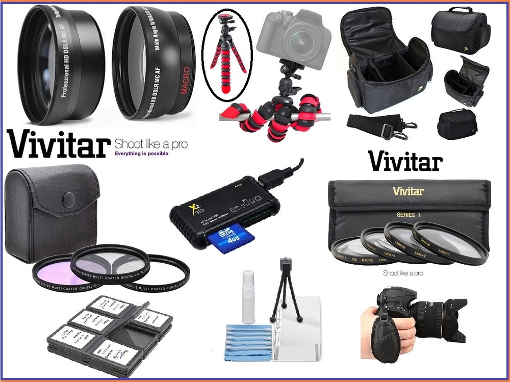 Super-Saving HD Deluxe Accessory Bundle For Nikon D3300 D3200 D3100 D3000