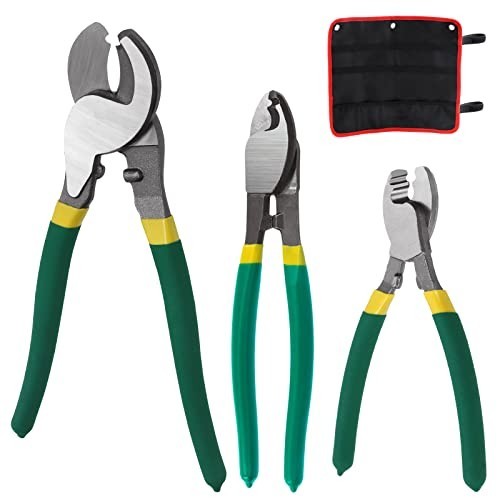 Heavy Duty Cable Cutter Set - 6" 8" 10" High Leverage Wire Rope Cutters, Sharp T