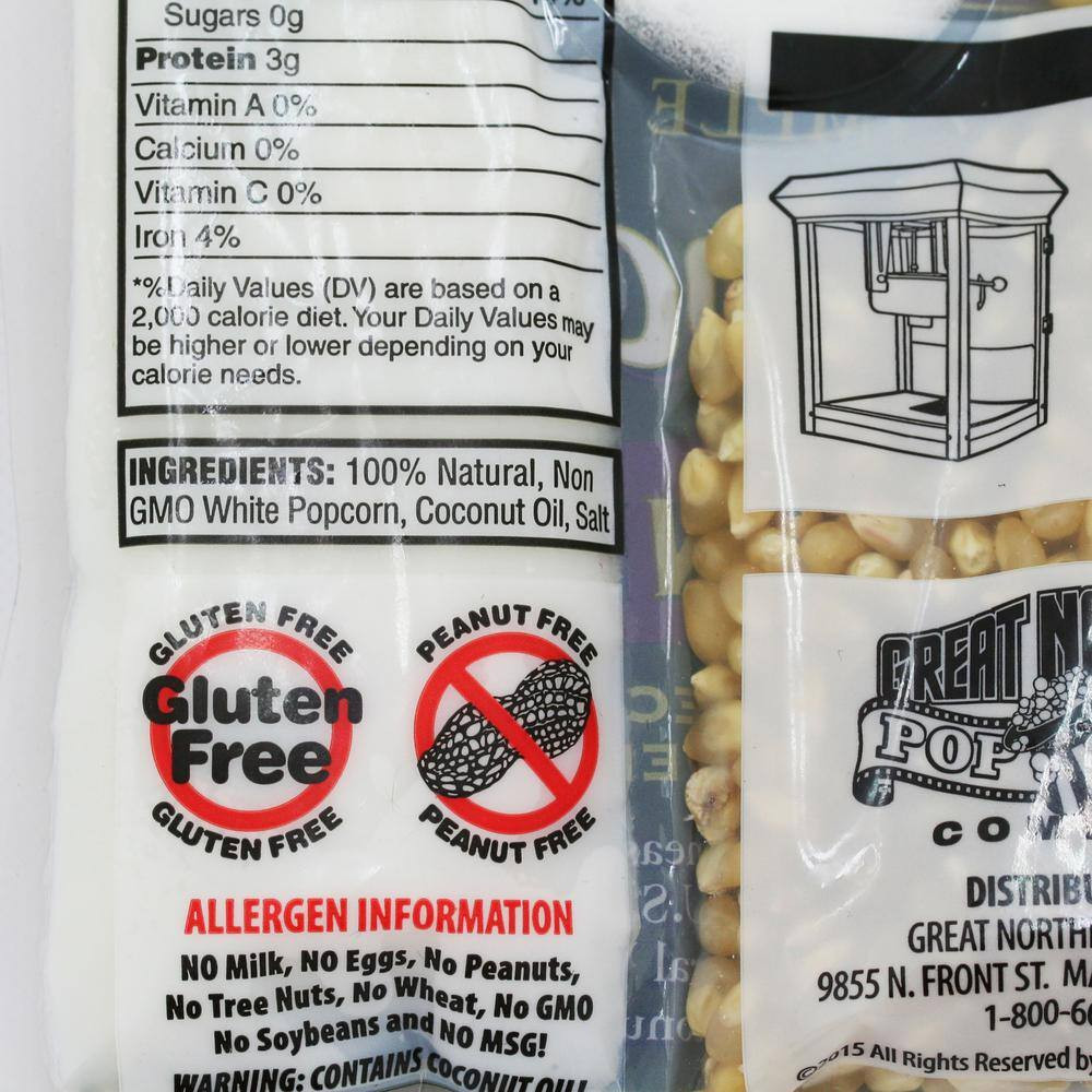 8 Oz. White Popcorn Portion Packs (24-Pack)