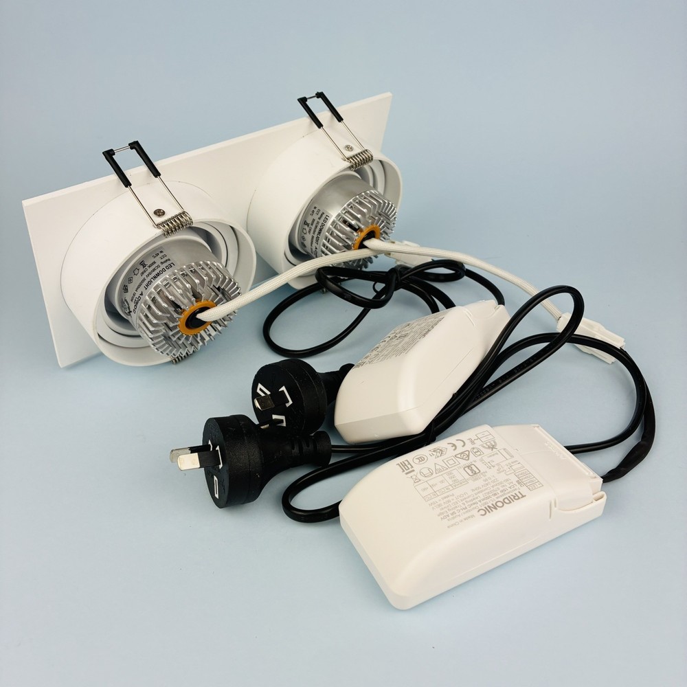 EST Core Hoop Smooth Frame 2.0 Recessed Twin White Adjustable Downlight