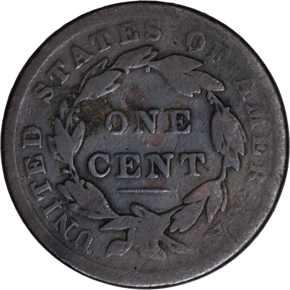 1838 Coronet Head Large Cent ~ VG