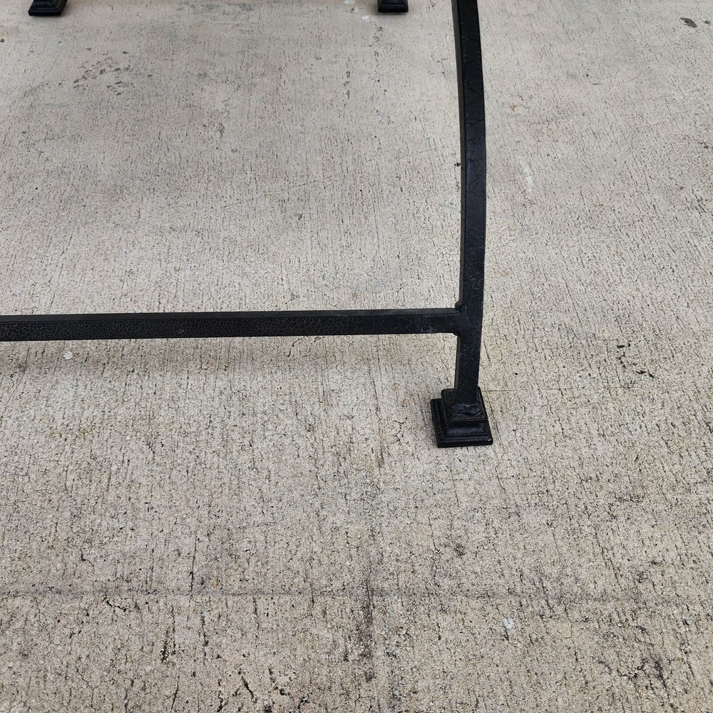 Vintage Italian Scrolled Wrought Iron Vanity Bench