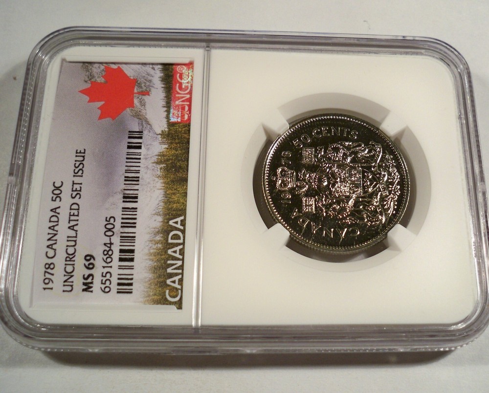 1978 CANADA NGC MS69 HALF DOLLAR 50c MS 69