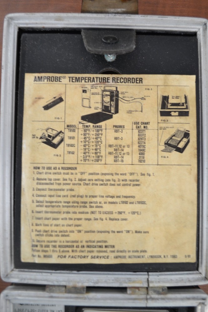 Vintage Amprobe Temperature Recorder Model LT 8100