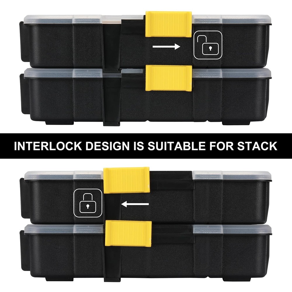 Mayouko Stackable Toolbox Organizers (2-Pack) - Hardware, Screws & Small Parts