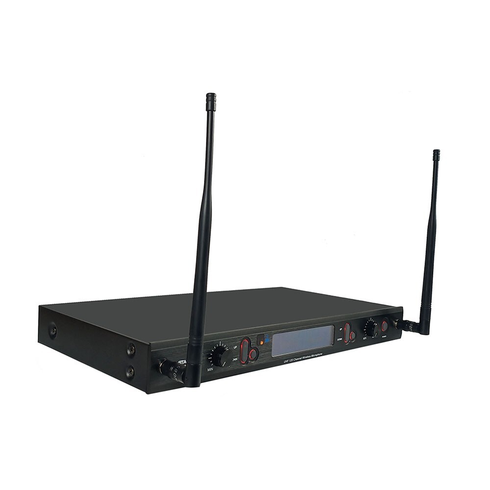 Wireless Microphones System Dynamic 2Channel Handheld Mic Karaoke UHF Microphone