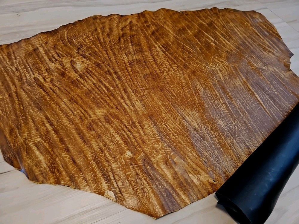 3-4oz SADDLE TAN HAND STAINED LEATHER HIDE SHOULDER M-SOFT PANEL,SHEET 5+sq