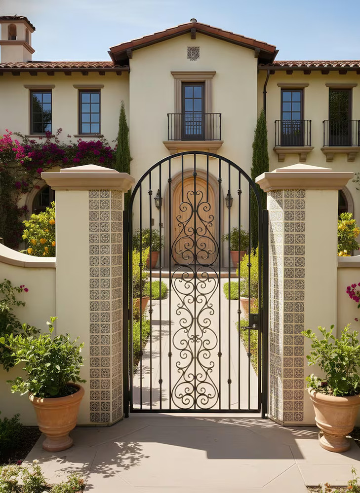 Valencia Entry Gate- Arched Single Swing Gate Design-SSDG102