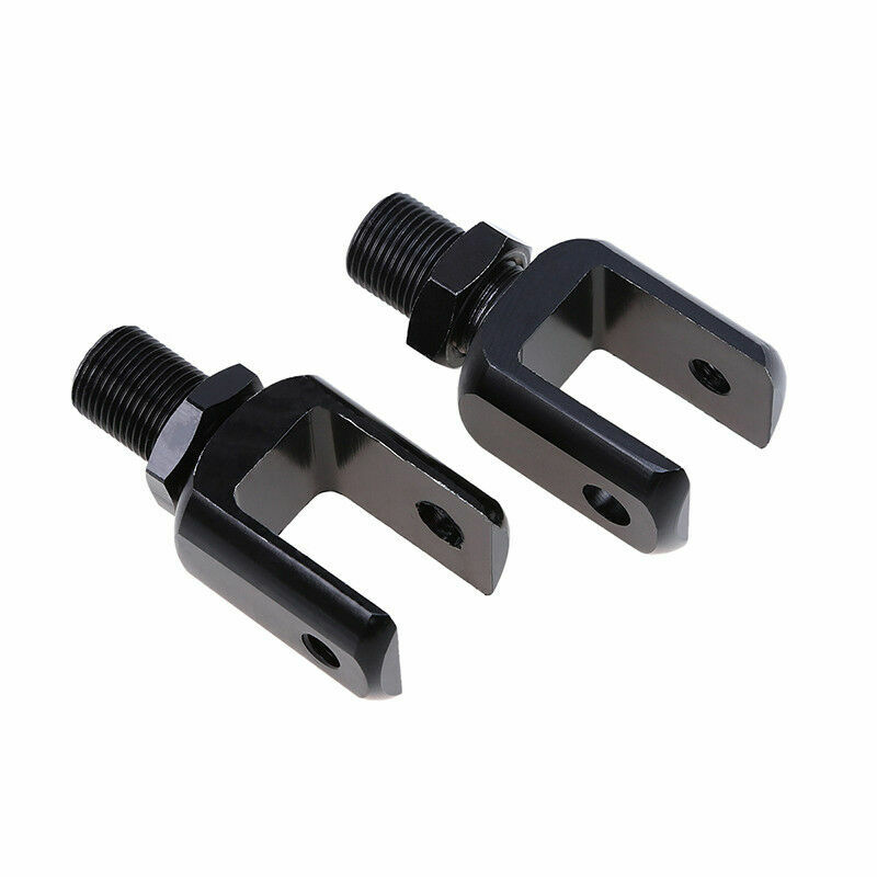 2pcs Universal Motorcycle Shock Absorber Adapter Fork Adapter Black Aluminum