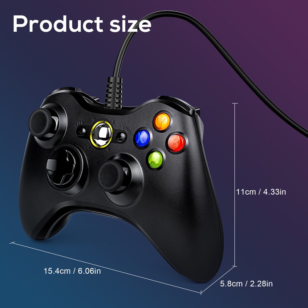 Wired/Wireless Controller Gamepad for Microsoft XBOX 360/Slim/E&360 Battery Pack
