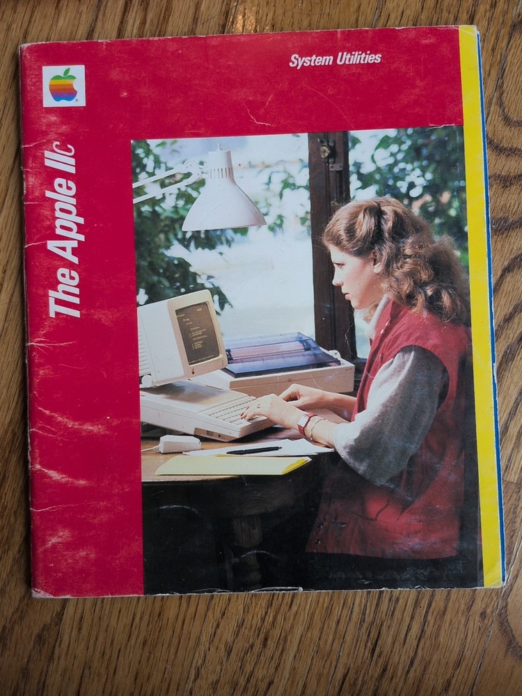 Apple IIc Owners Manual 1984 Spiral Bound, Software, System Utilities Guide Lot