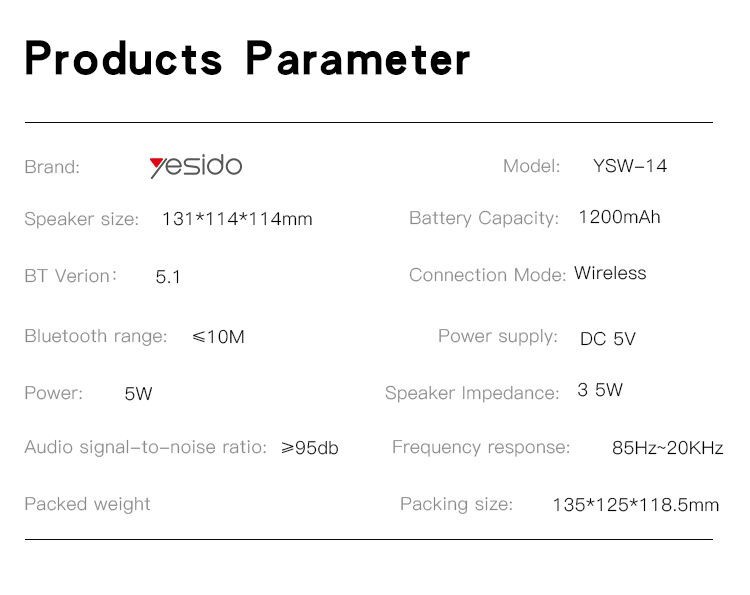 Yesido Wireless Speaker