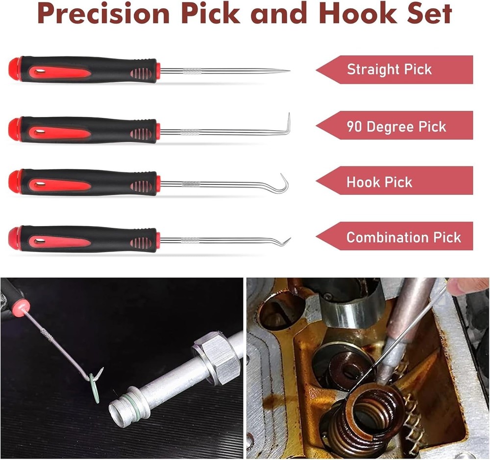 352pcs Trim Removal Tool, Pry Tool, Door Panel Removal Tool Kit, Clip Tool, Red