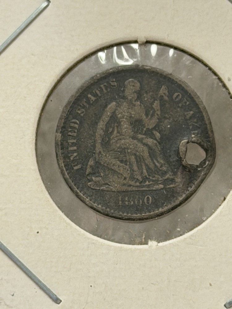 1860-O Seated Liberty Half Dime