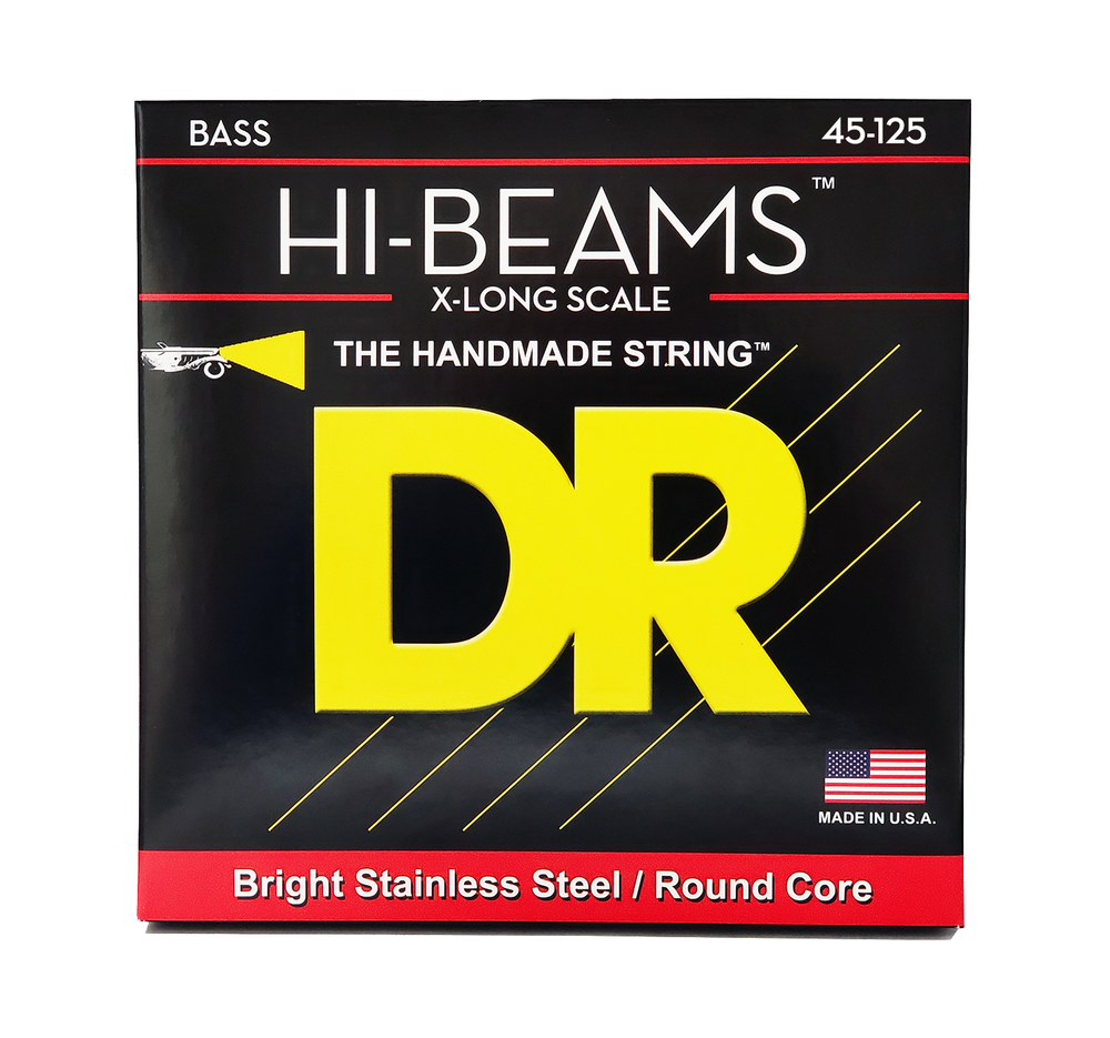 DR Strings Hi-Beam Steel Long Scale 5-String Bass Strings Medium 45-125