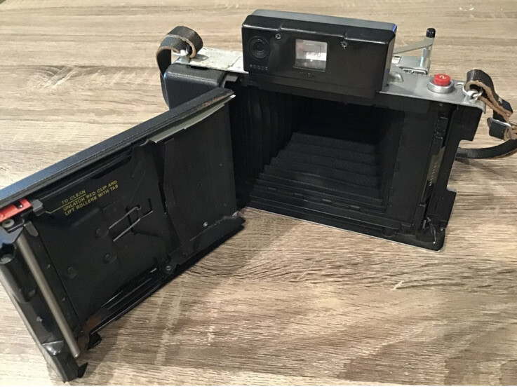 Vintage Polaroid Automatic 100 Land Camera with Case And Accessories