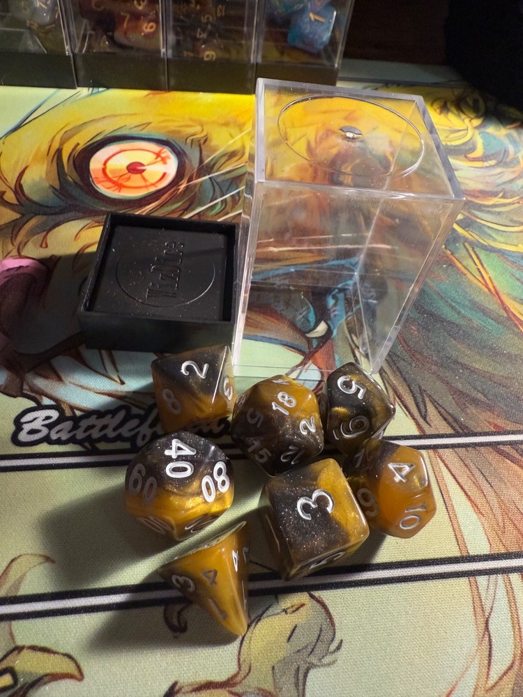 7 Piece Polyhedral Dice Set For Tabletop Gaming. (NEW), Includes Case!!! (D11)