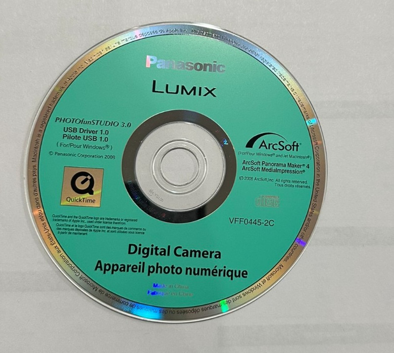 Panasonic Lumix Digital Camera Applications Disc VFF0445-2C