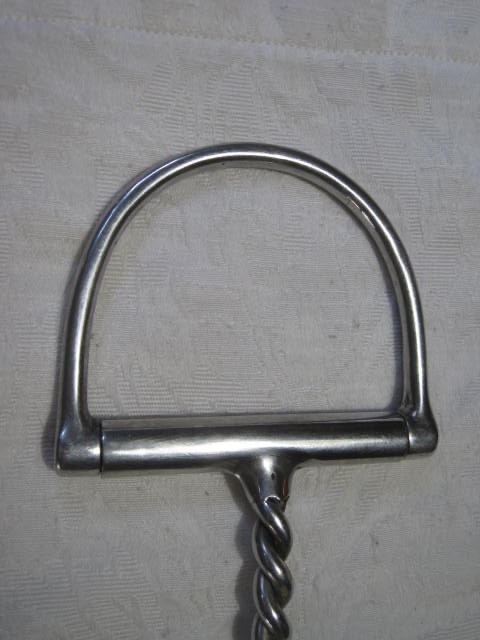 Single Twist Dee Ring Snaffle 5'' Big Dee Rings Stainless Steel