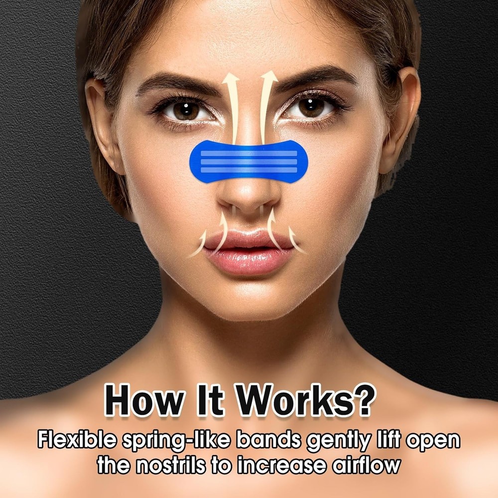 Versatile Nasal Strips for Snoring Relief - 100 Count, Improve Sleep & Breathing