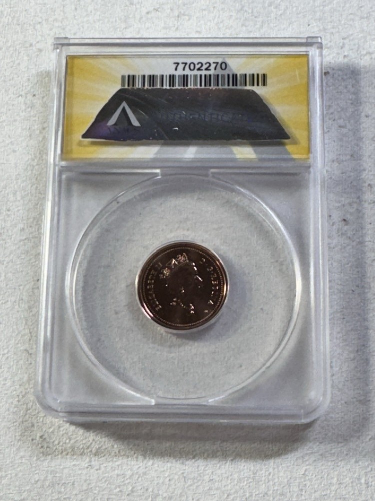 2000-W Canada 1 Cent Graded MS 68 RD by ANACS