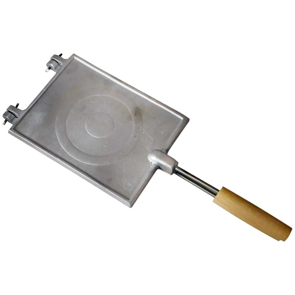 RECTANGULAR ALUMINUM WAFFLE IRON FOR WAFFLE ROLLS MAKING ON THE STOVE